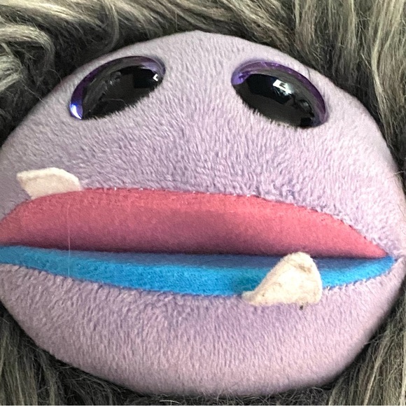 Ty Beanie Boos Frizzys JIPS the Monster Plush 7" Purple Glitter Eyes Collectable - Picture 2 of 5